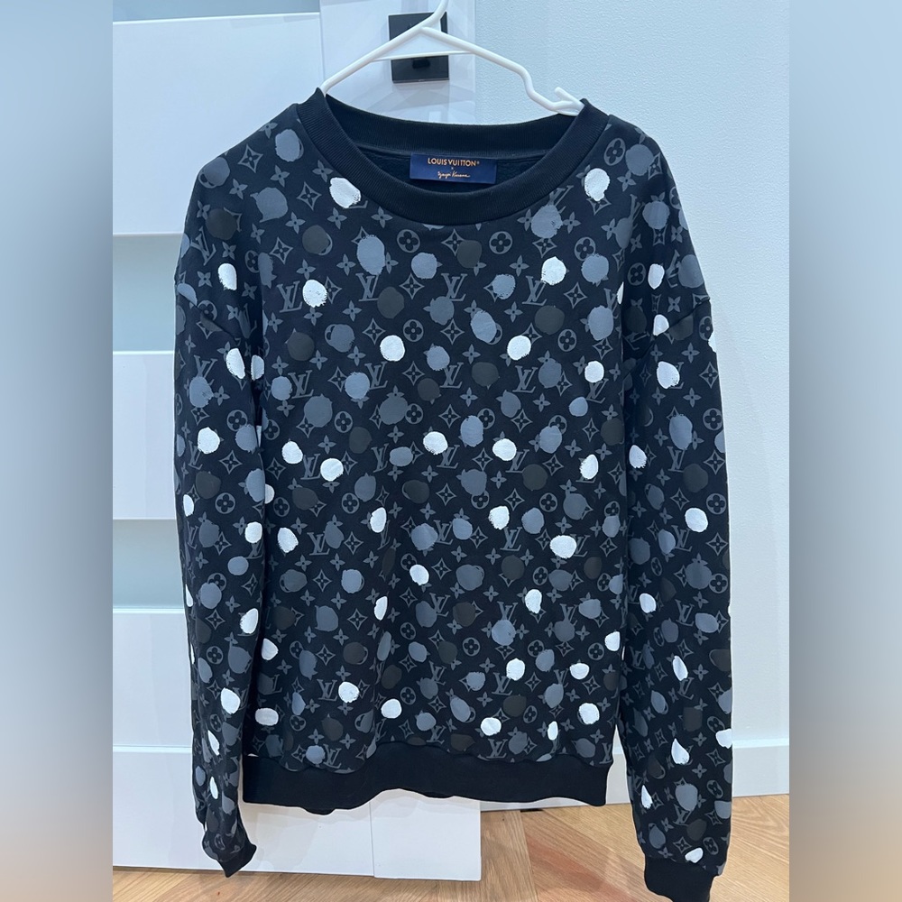 Louis Vuitton x Yayoi Kusama Infinity Dots Printed Crewneck Black - Picture 3 of 7